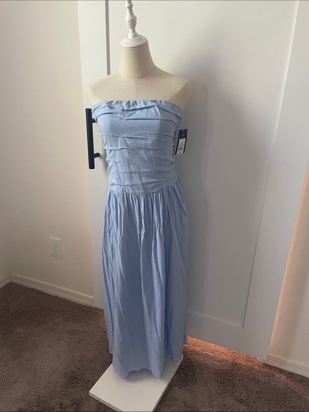 Universal Thread Light Blue Strapless Maxi Dress